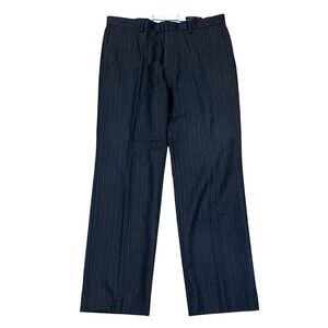 Banana Republic Tailored Slim Fit Pants 33x30 (Fits 35x30) Charcoal Stripe Wool